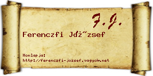 Ferenczfi József névjegykártya