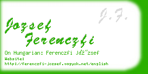 jozsef ferenczfi business card